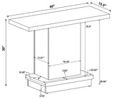Reston Engineered Wood Pedestal Console Table Cappuccino - Tampa Furniture Outlet