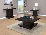 Reston Engineered Wood Pedestal Console Table Cappuccino - Tampa Furniture Outlet