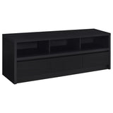 Tampa Furniture Outlet - Coaster - Rutland 59-inch 3-drawer TV Stand Media Console Black - 705802