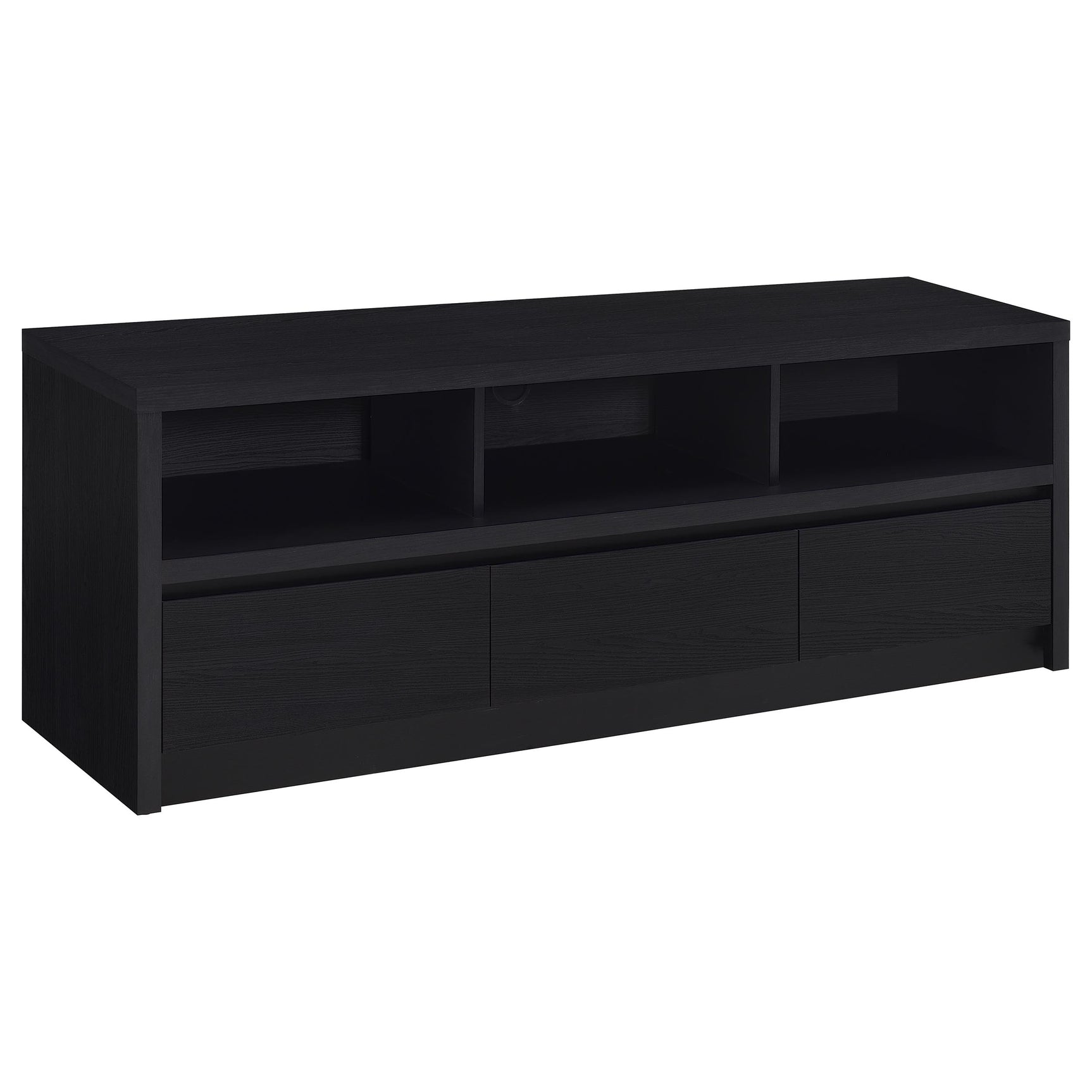Tampa Furniture Outlet - Coaster - Rutland 59-inch 3-drawer TV Stand Media Console Black - 705802