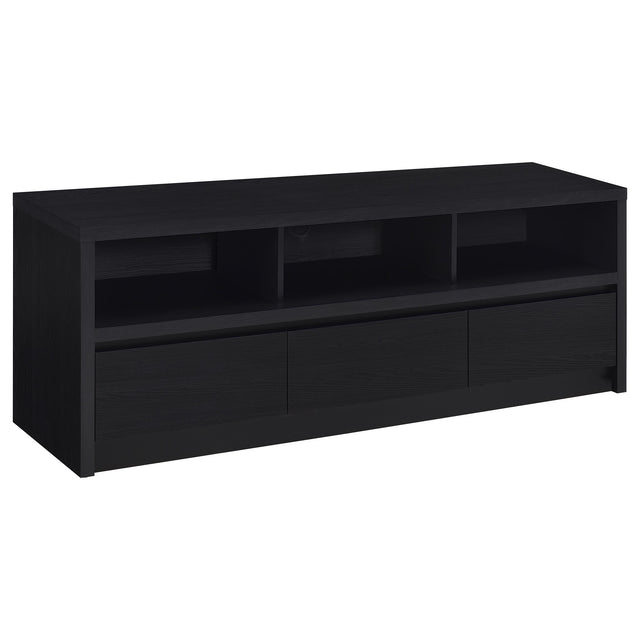 Tampa Furniture Outlet - Coaster - Rutland 59-inch 3-drawer TV Stand Media Console Black - 705802