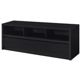 Rutland 59-inch 3-drawer TV Stand Media Console Black - Tampa Furniture Outlet