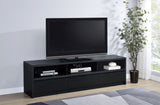 Rutland 78-inch 3-drawer TV Stand Media Console Black - Tampa Furniture Outlet