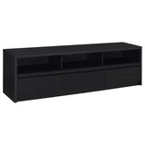 Tampa Furniture Outlet - Coaster - Rutland 78-inch 3-drawer TV Stand Media Console Black - 705803