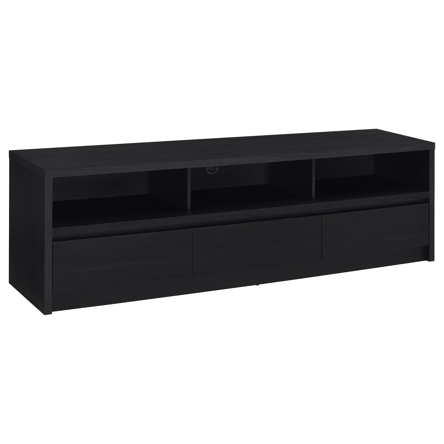 Tampa Furniture Outlet - Coaster - Rutland 78-inch 3-drawer TV Stand Media Console Black - 705803