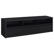 Tampa Furniture Outlet - Coaster - Rutland 78-inch 3-drawer TV Stand Media Console Black - 705803