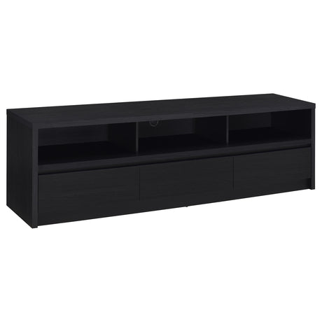 Tampa Furniture Outlet - Coaster - Rutland 78-inch 3-drawer TV Stand Media Console Black - 705803