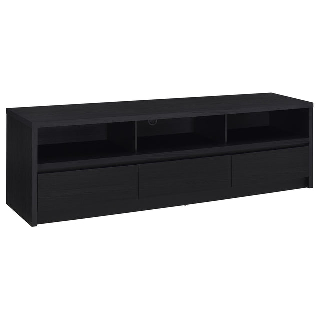 Tampa Furniture Outlet - Coaster - Rutland 78-inch 3-drawer TV Stand Media Console Black - 705803