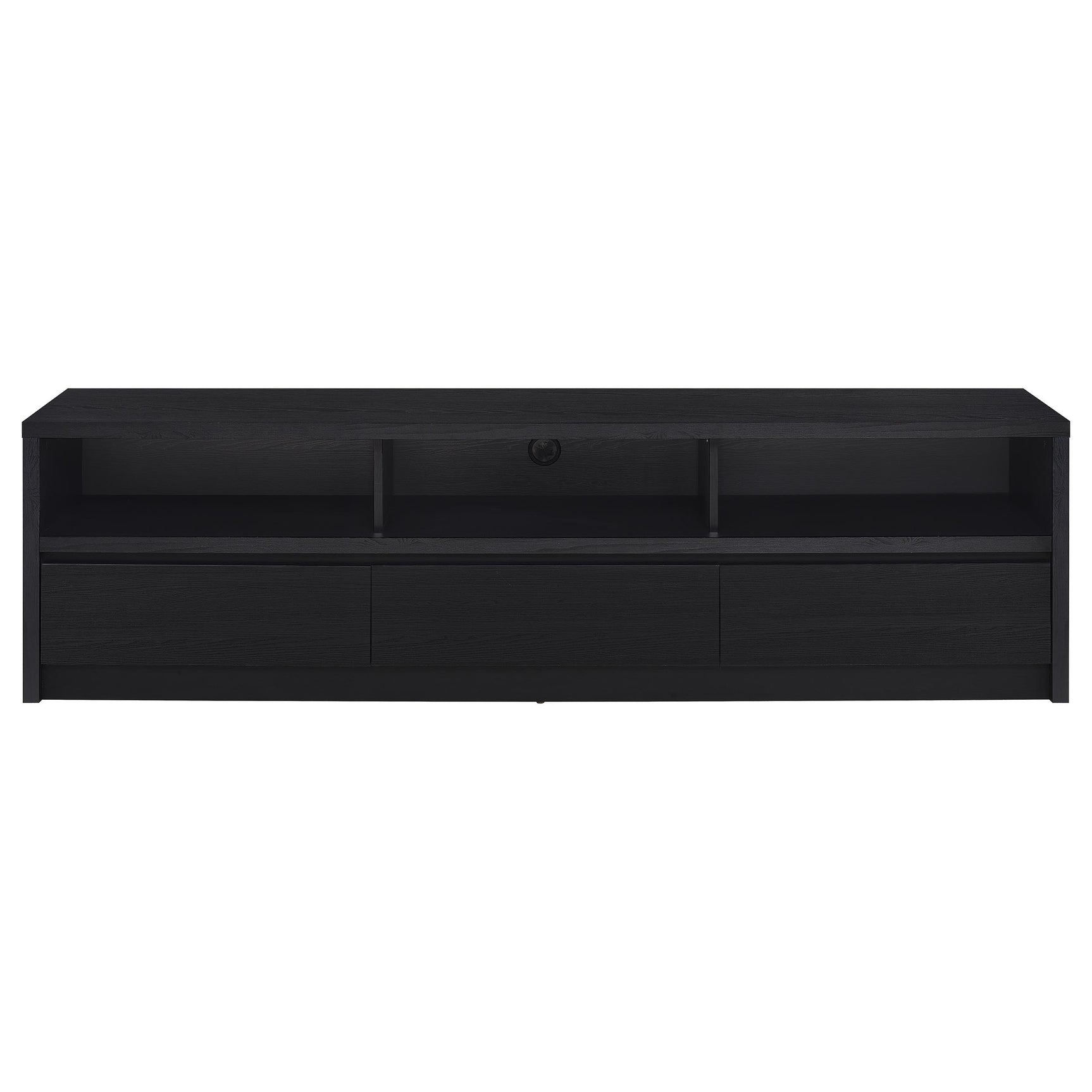 Rutland 78-inch 3-drawer TV Stand Media Console Black - Tampa Furniture Outlet