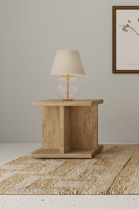 Cortona Square Engineered Wood End Side Table Mango - Tampa Furniture Outlet