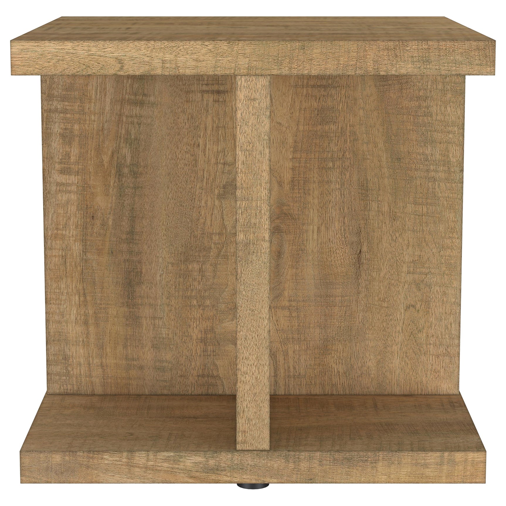 Cortona Square Engineered Wood End Side Table Mango - Tampa Furniture Outlet