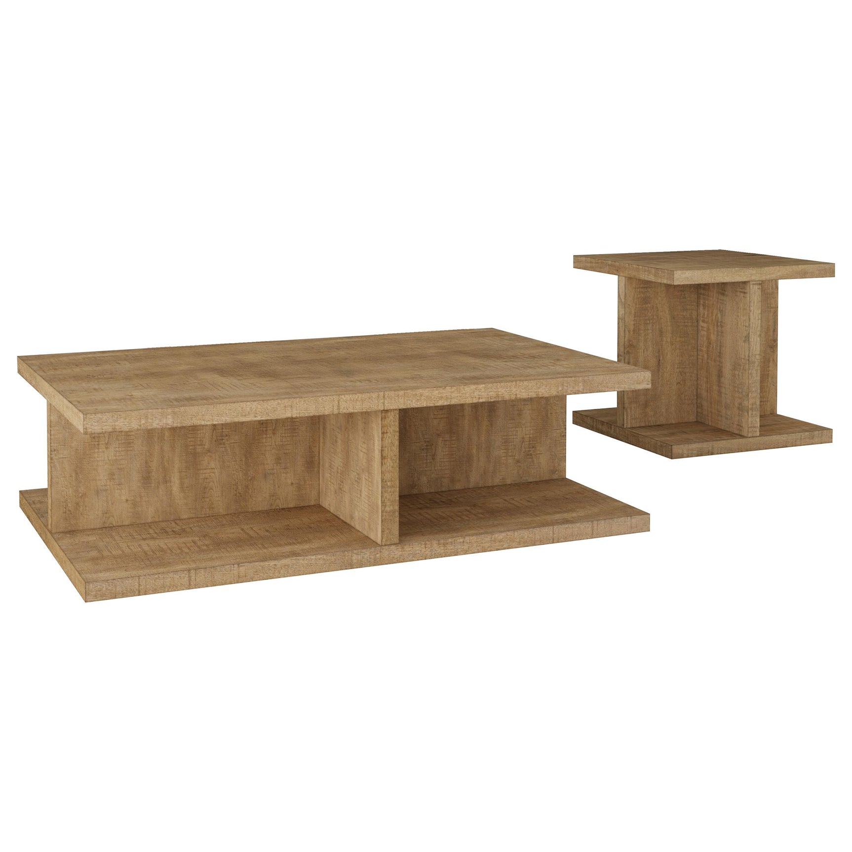 Cortona 2-piece Coffee and End Table Set Mango - Tampa Furniture Outlet