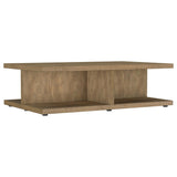 Tampa Furniture Outlet - Coaster - Cortona Square Engineered Wood Cocktail Coffee Table Mango - 706178
