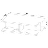 Cortona Square Engineered Wood Cocktail Coffee Table Mango - Tampa Furniture Outlet