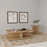 Cortona Square Engineered Wood Cocktail Coffee Table Mango - Tampa Furniture Outlet