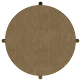 Arini Round End Side Table With Storage Shelf Sand Wash - Tampa Furniture Outlet