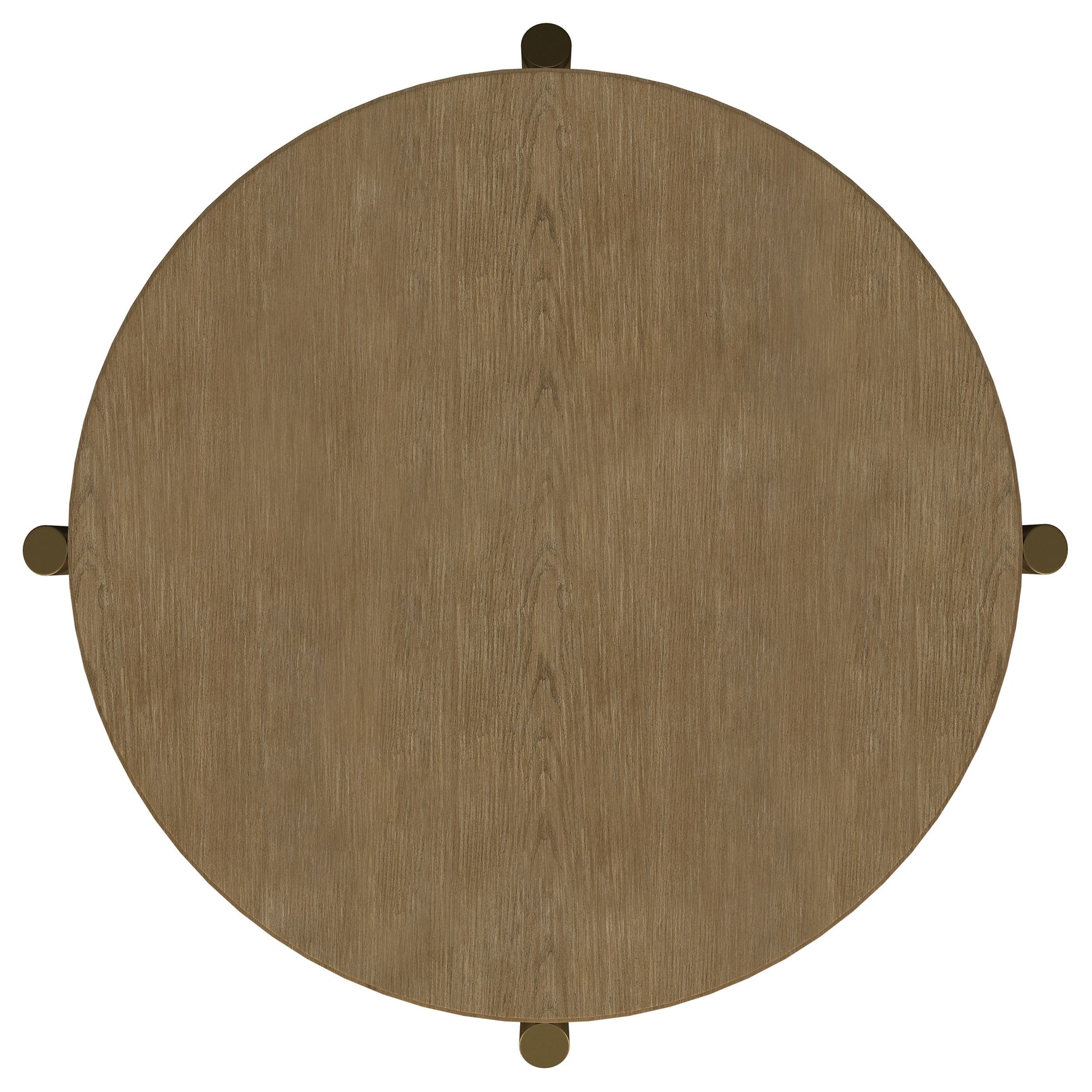 Arini Round End Side Table With Storage Shelf Sand Wash - Tampa Furniture Outlet