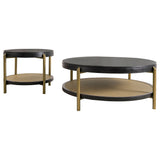 Arini 2-piece Round Coffee and End Table Set Black - Tampa Furniture Outlet