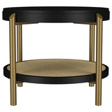 Arini 2-piece Round Coffee and End Table Set Black - Tampa Furniture Outlet