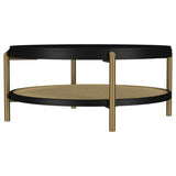 Arini 2-piece Round Coffee and End Table Set Black - Tampa Furniture Outlet