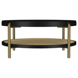 Arini 3-piece Round Coffee and End Table Set Black - Tampa Furniture Outlet