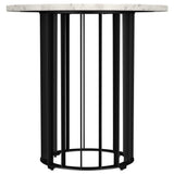 Haven 3-piece Round Marble Coffee and End Table Set Black - Tampa Furniture Outlet