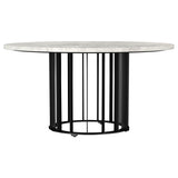 Haven 3-piece Round Marble Coffee and End Table Set Black - Tampa Furniture Outlet