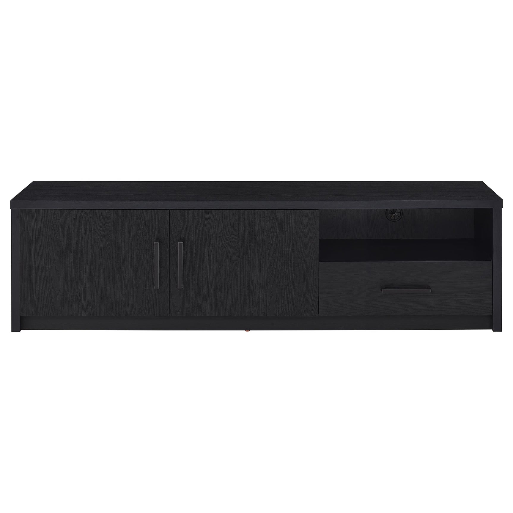 Murray 70-inch 2-door TV Stand Media Console Black - Tampa Furniture Outlet