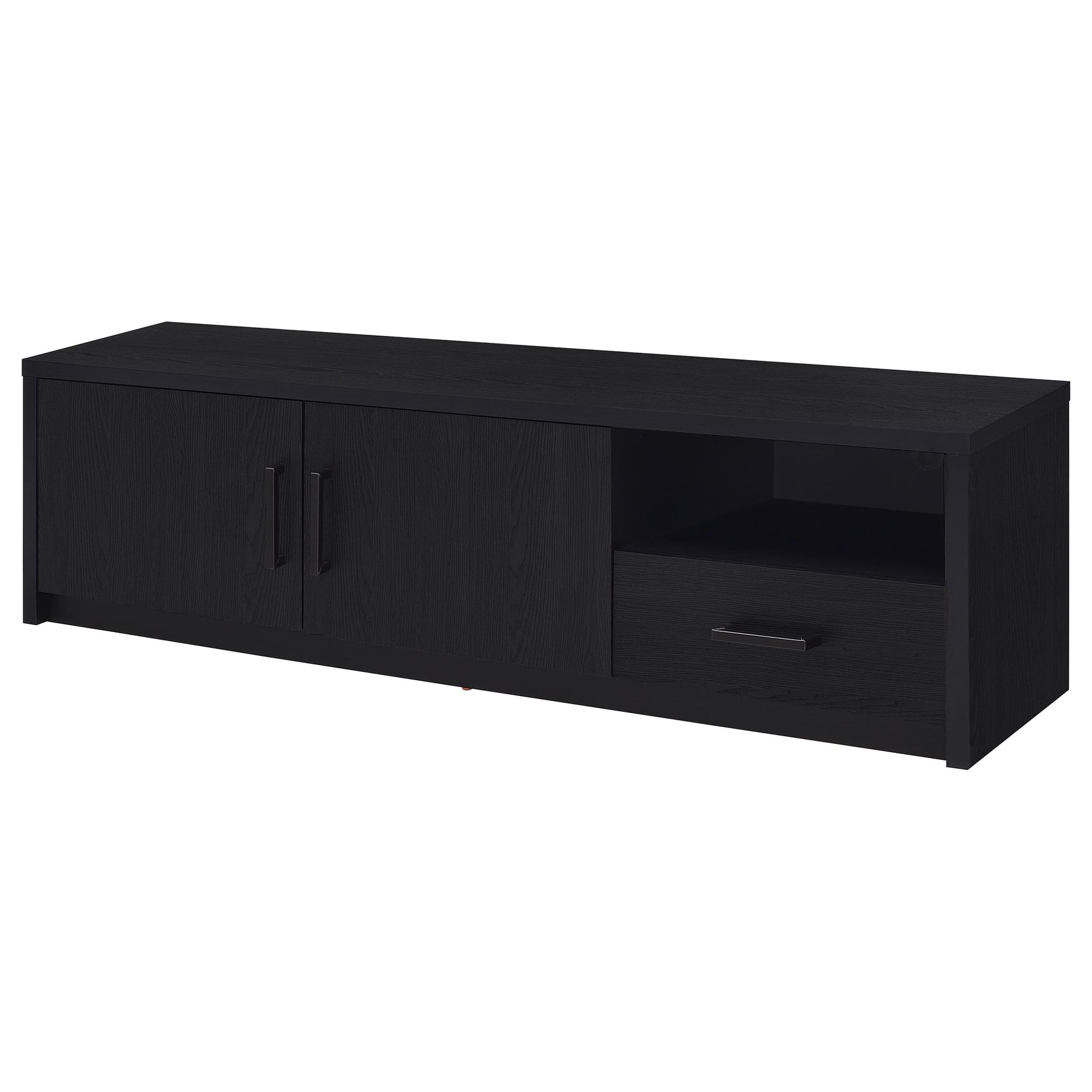 Murray 70-inch 2-door TV Stand Media Console Black - Tampa Furniture Outlet