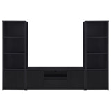 Winfield 3-piece Entertainment Center 60-inch TV Stand Black - Tampa Furniture Outlet