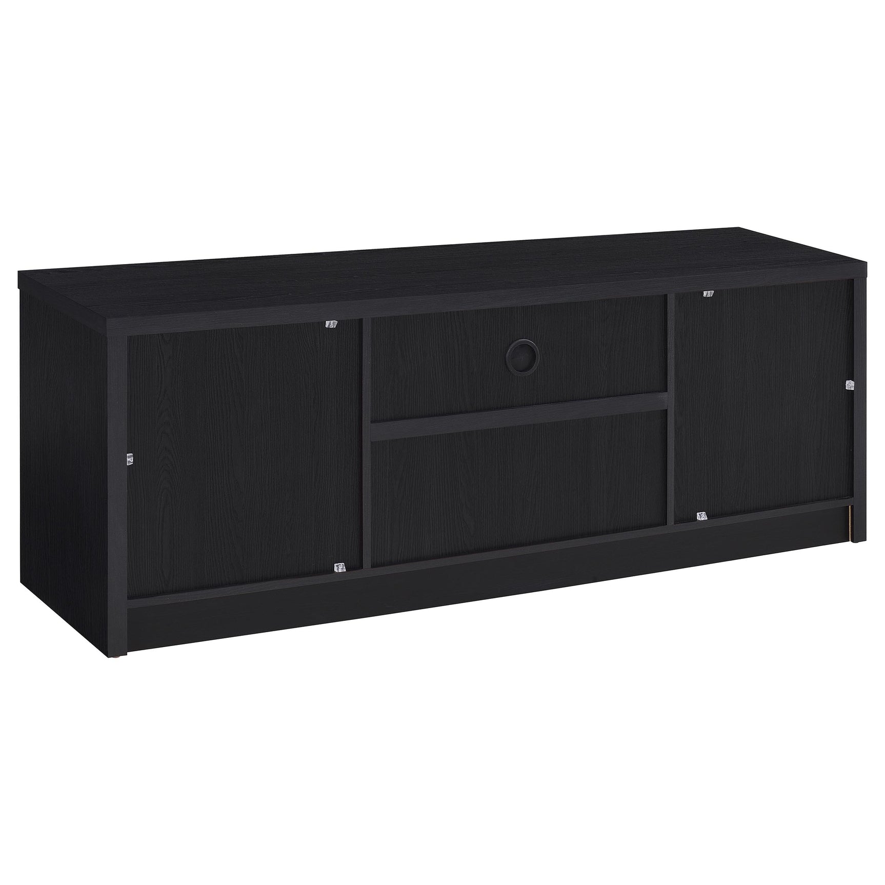 Winfield 3-piece Entertainment Center 60-inch TV Stand Black - Tampa Furniture Outlet