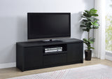 Winfield 60-inch 2-door TV Stand Media Console Black - Tampa Furniture Outlet
