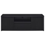 Winfield 60-inch 2-door TV Stand Media Console Black - Tampa Furniture Outlet