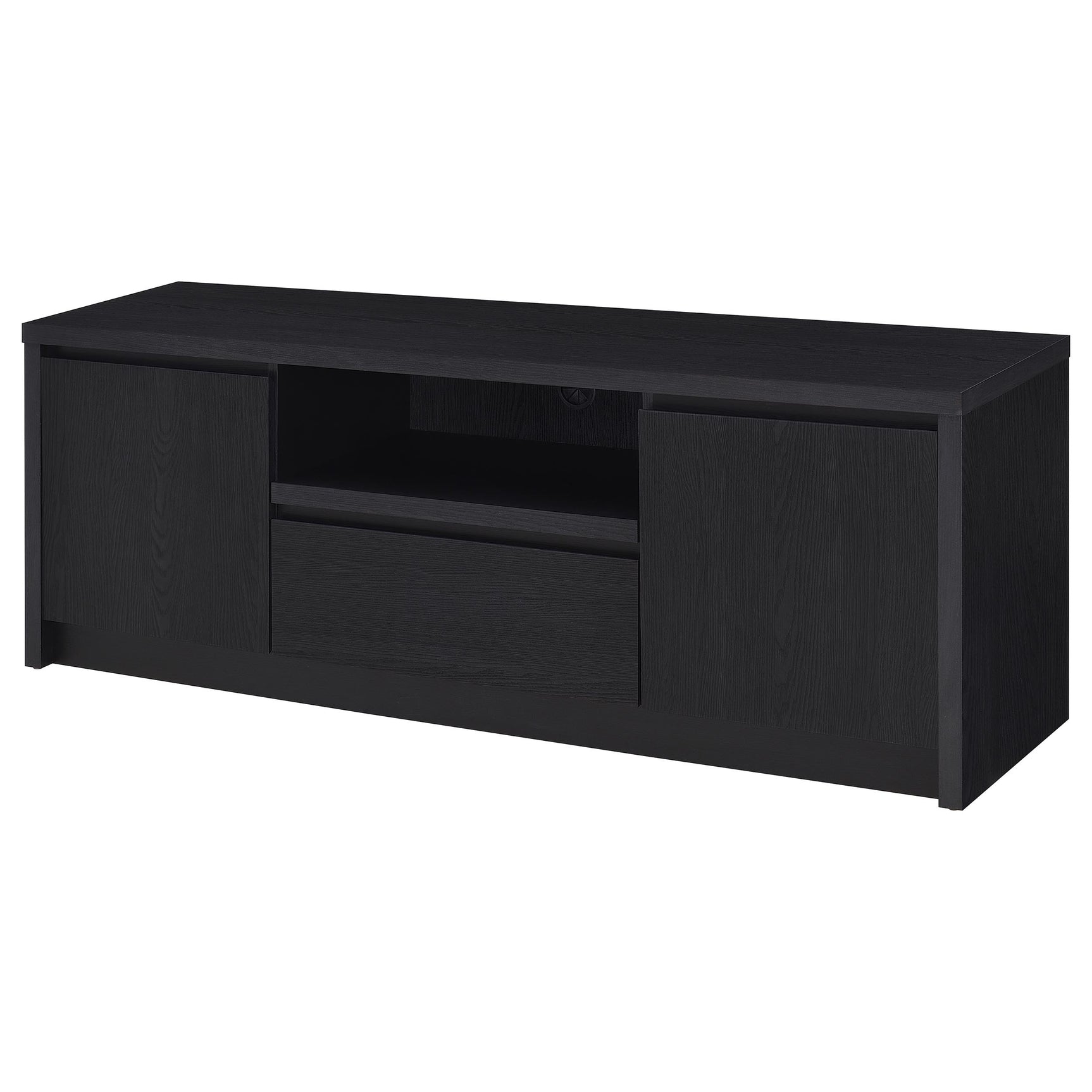 Winfield 60-inch 2-door TV Stand Media Console Black - Tampa Furniture Outlet