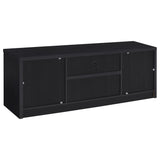 Winfield 60-inch 2-door TV Stand Media Console Black - Tampa Furniture Outlet