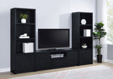 Winfield 60-inch 2-door TV Stand Media Console Black - Tampa Furniture Outlet