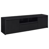 Tampa Furniture Outlet - Coaster - Winfield 78-inch 2-door TV Stand Media Console Black - 706223