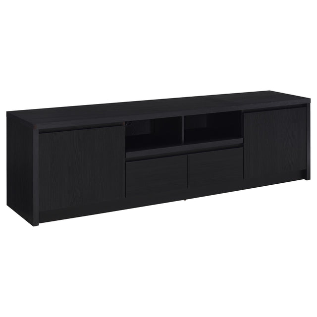 Tampa Furniture Outlet - Coaster - Winfield 78-inch 2-door TV Stand Media Console Black - 706223