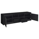 Winfield 78-inch 2-door TV Stand Media Console Black - Tampa Furniture Outlet
