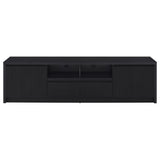 Winfield 78-inch 2-door TV Stand Media Console Black - Tampa Furniture Outlet