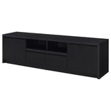 Winfield 78-inch 2-door TV Stand Media Console Black - Tampa Furniture Outlet