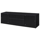 Winfield 78-inch 2-door TV Stand Media Console Black - Tampa Furniture Outlet
