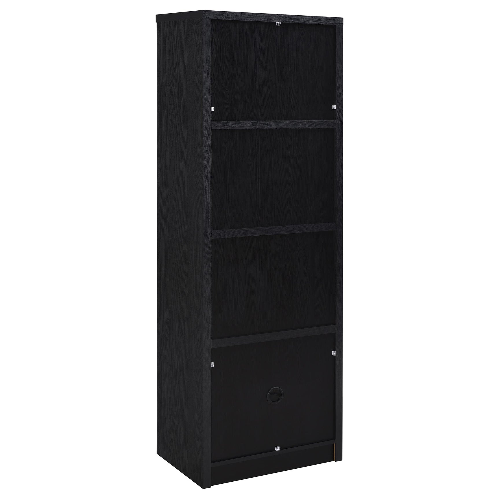 Winfield 3-shelf Media Tower Entertainment Pier Black - Tampa Furniture Outlet