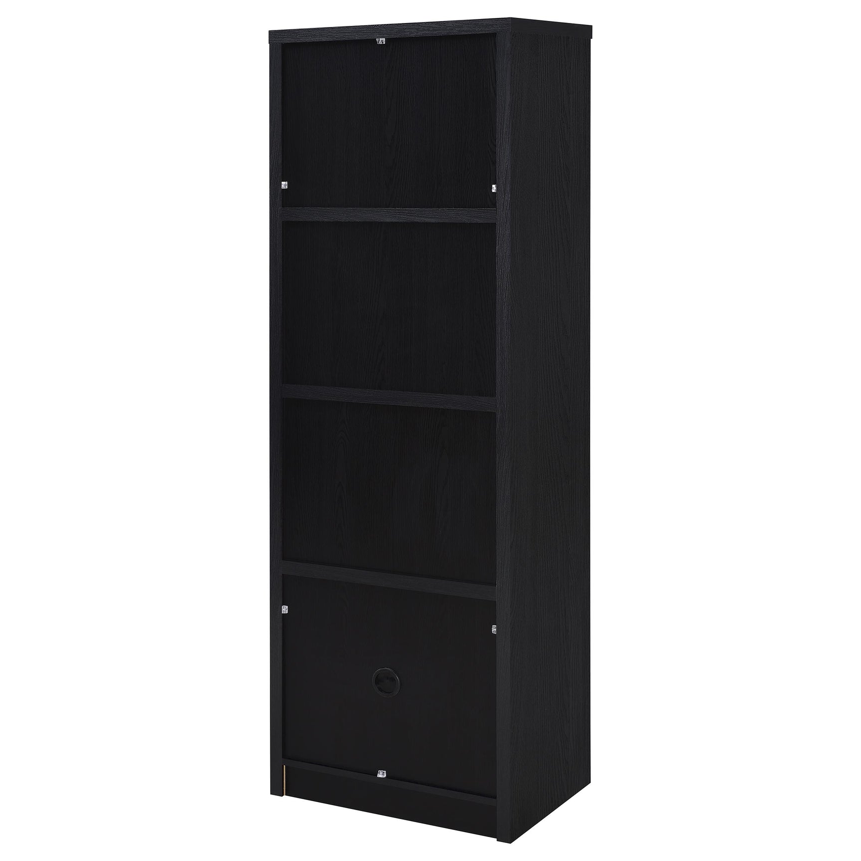 Winfield 3-shelf Media Tower Entertainment Pier Black - Tampa Furniture Outlet