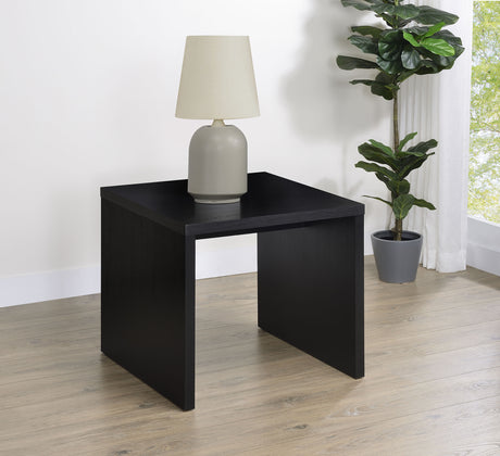 Knapp Engineered Wood Square Side End Table Black - Tampa Furniture Outlet