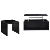 Knapp 2-piece Lift Top Coffee Table Set Black - Tampa Furniture Outlet