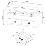 Knapp 2-piece Lift Top Coffee Table Set Black - Tampa Furniture Outlet