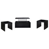 Knapp 3-piece Lift Top Coffee Table Set Black - Tampa Furniture Outlet
