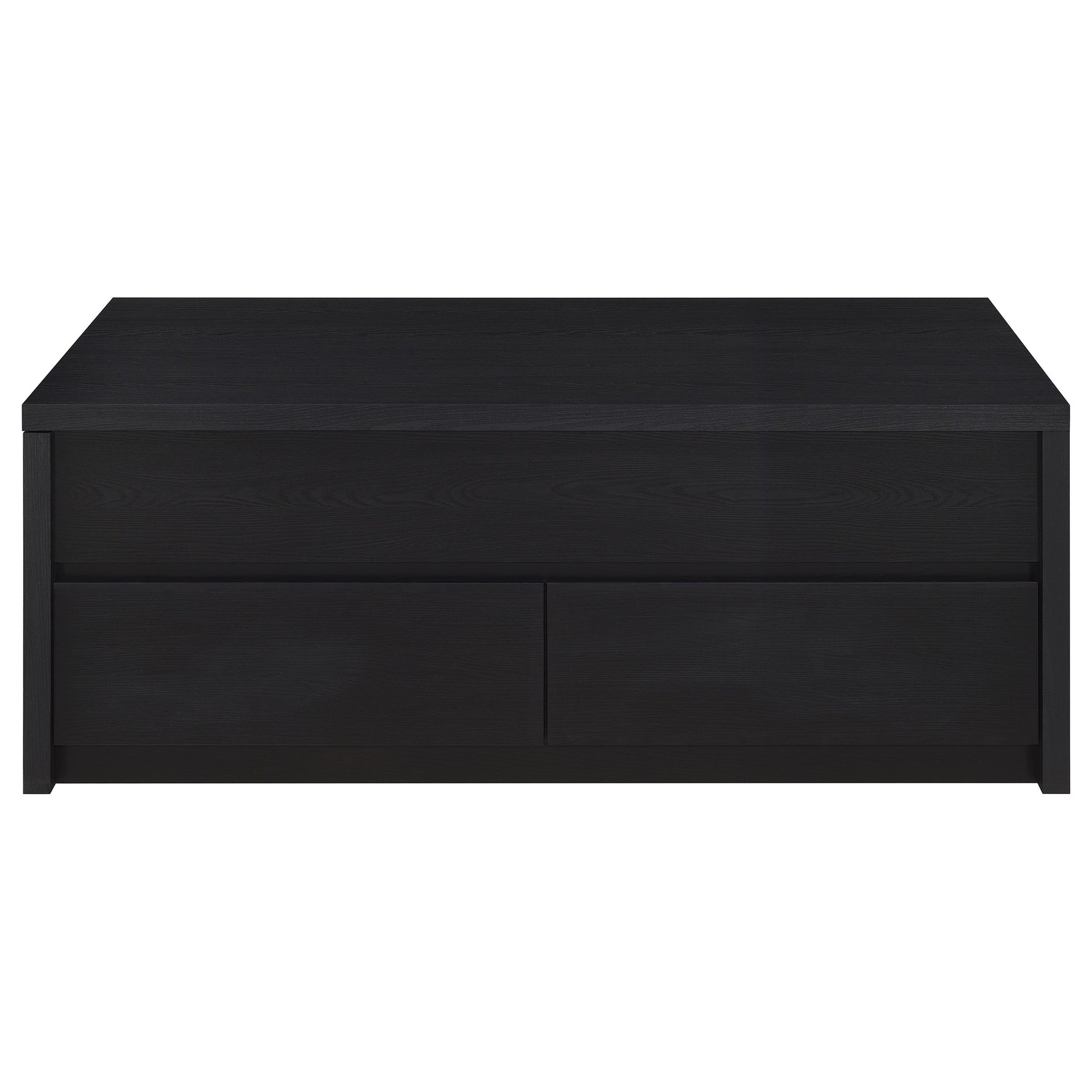 Knapp Lift Top Cocktail Coffee Table with Dual Drawers Black - Tampa Furniture Outlet