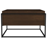 Fulton 30-inch Square Mango Wood Coffee Table Dark Brown - Tampa Furniture Outlet